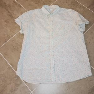 Men's Gap XXL Flower Pattern Short Sleeve Button Up